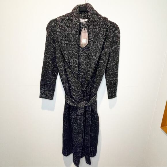 NWT Ports 1961 Long Length Belted Cardigan in Licorice Mix - size Medium - Picture 1 of 7